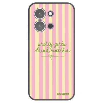 Picasee Xiaomi Redmi 15C 5G Hülle - Schwarzes Silikon - Pretty matcha