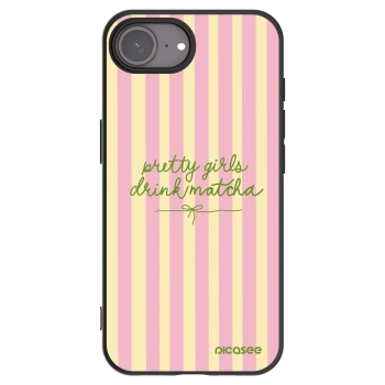 Picasee Apple iPhone 17e Hülle - Schwarzes Silikon - Pretty matcha