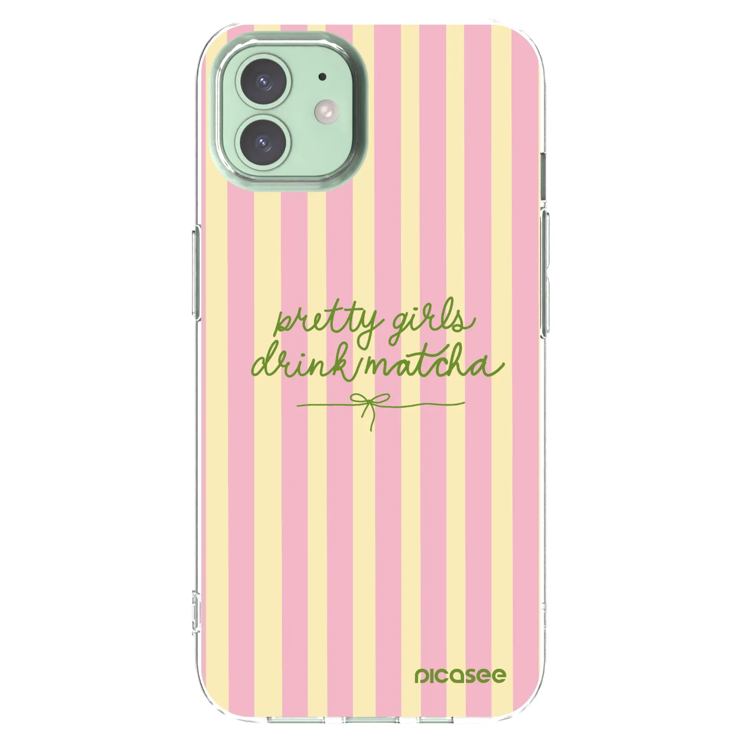 Picasee Apple iPhone 12 Hülle - Transparentes Silikon - Pretty matcha