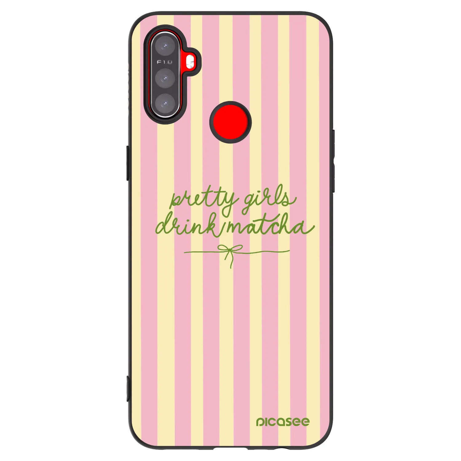 Picasee Realme C3 Hülle - Schwarzes Silikon - Pretty matcha