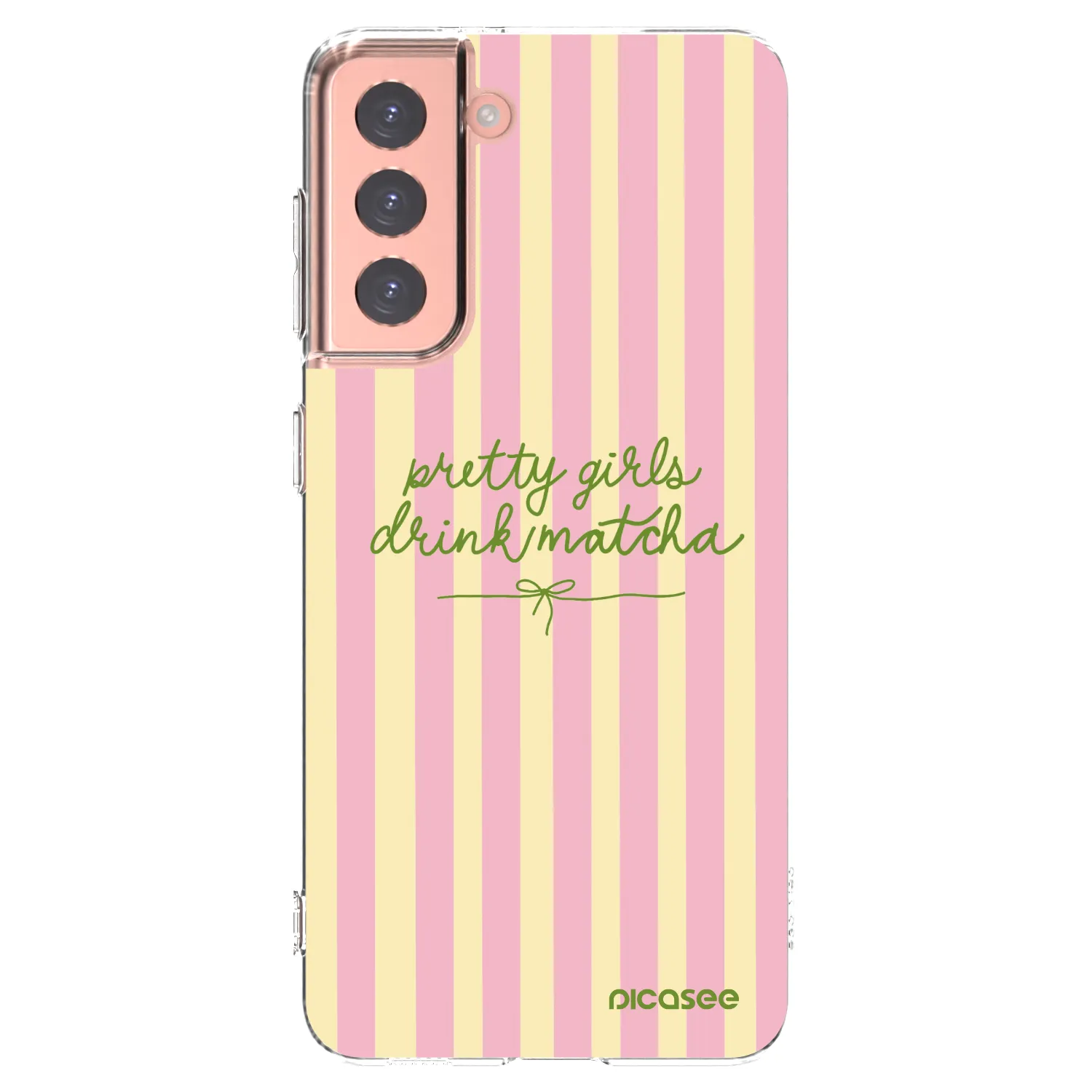 Picasee Samsung Galaxy S21 5G G991B Hülle - Transparentes Silikon - Pretty matcha