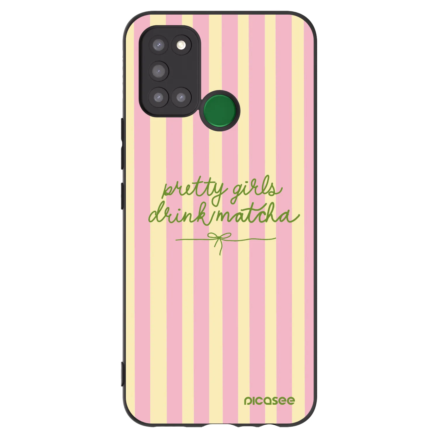 Picasee Realme 7i Hülle - Schwarzes Silikon - Pretty matcha