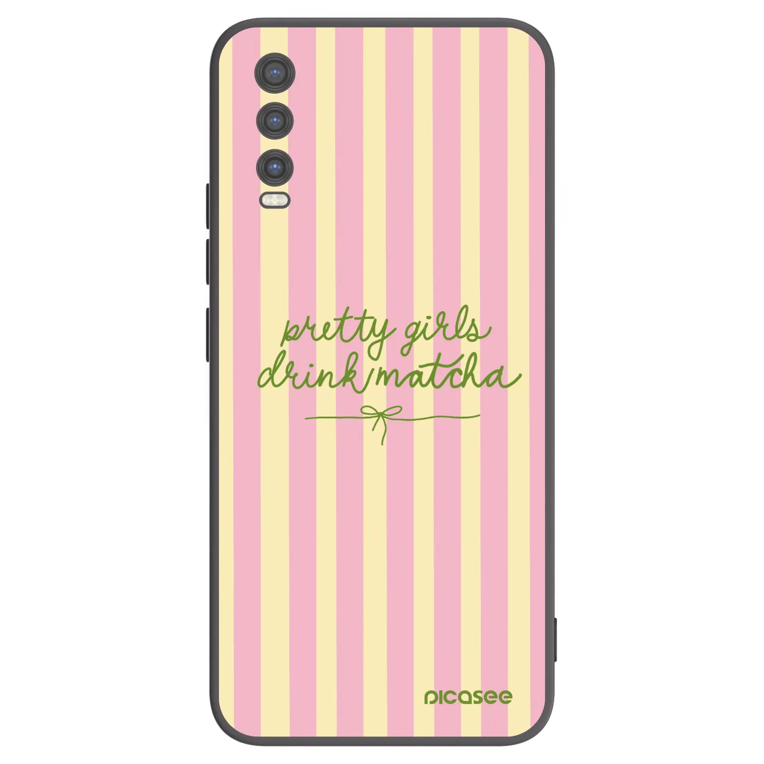 Picasee Vivo Y20s Hülle - Schwarzes Silikon - Pretty matcha
