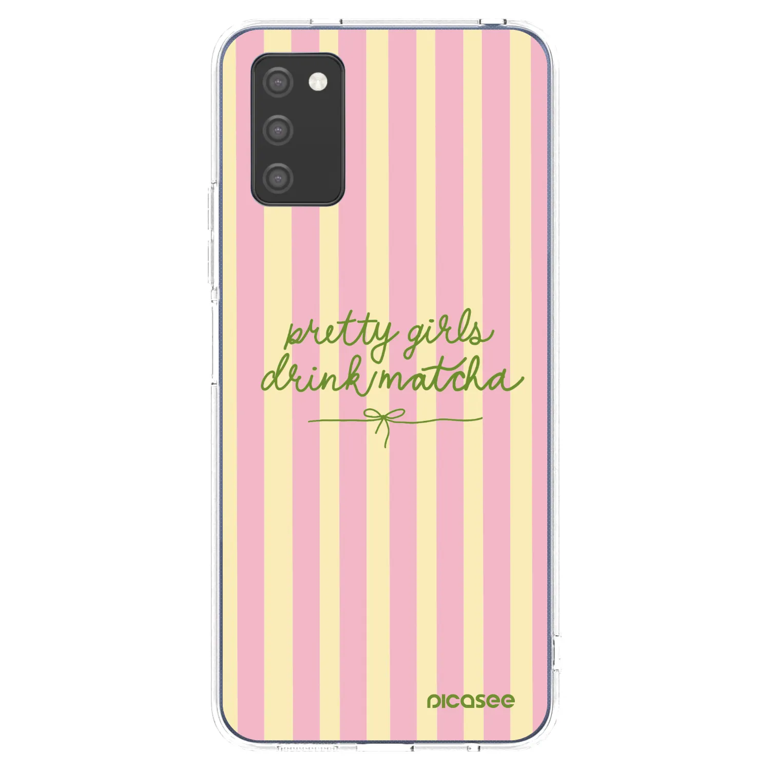Picasee Samsung Galaxy A03s A037G Hülle - Transparentes Silikon - Pretty matcha