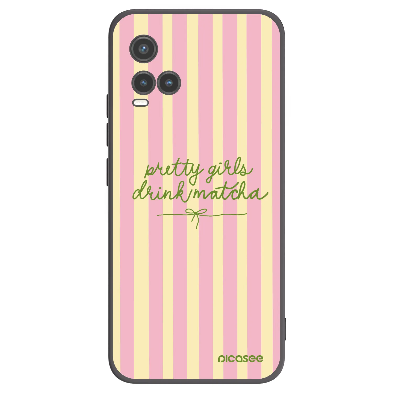 Picasee Vivo Y33s Hülle - Schwarzes Silikon - Pretty matcha
