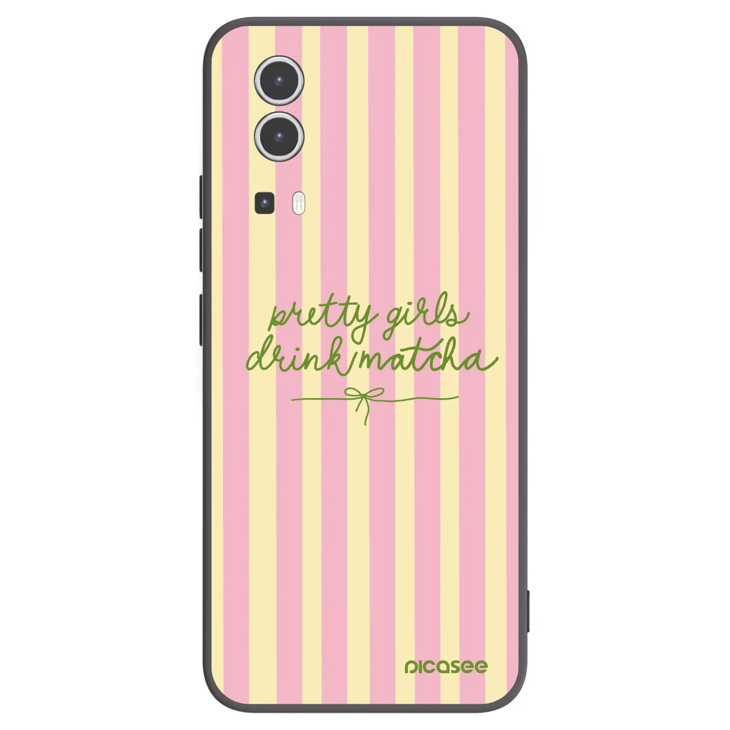 Picasee Vivo Y72 5G Hülle - Schwarzes Silikon - Pretty matcha