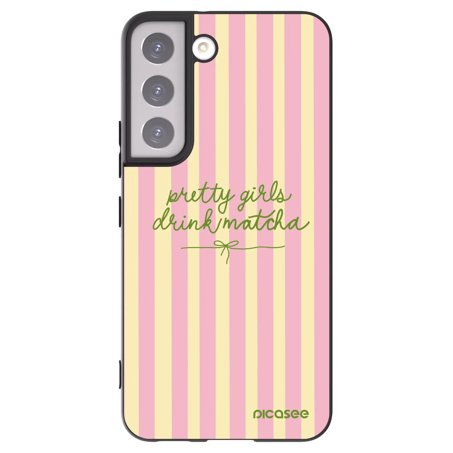 Picasee Samsung Galaxy S22 5G Hülle - Schwarzes Silikon - Pretty matcha
