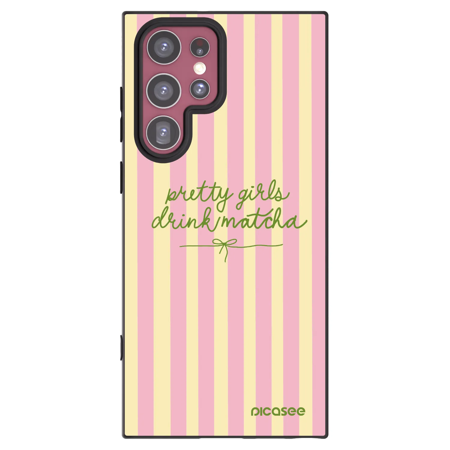 Picasee Samsung Galaxy S22 Ultra 5G Hülle - Schwarzes Silikon - Pretty matcha