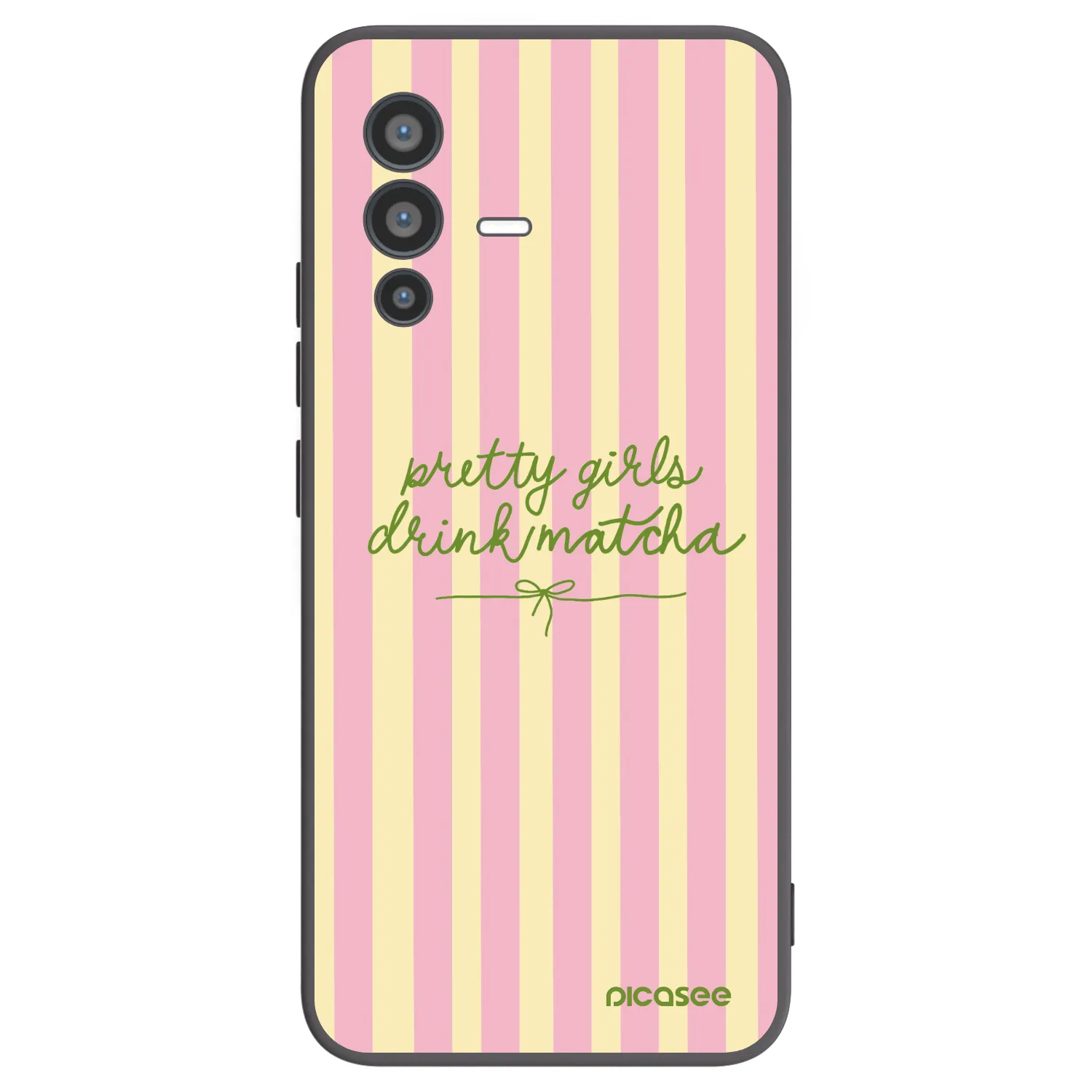 Picasee Vivo V23 5G Hülle - Schwarzes Silikon - Pretty matcha