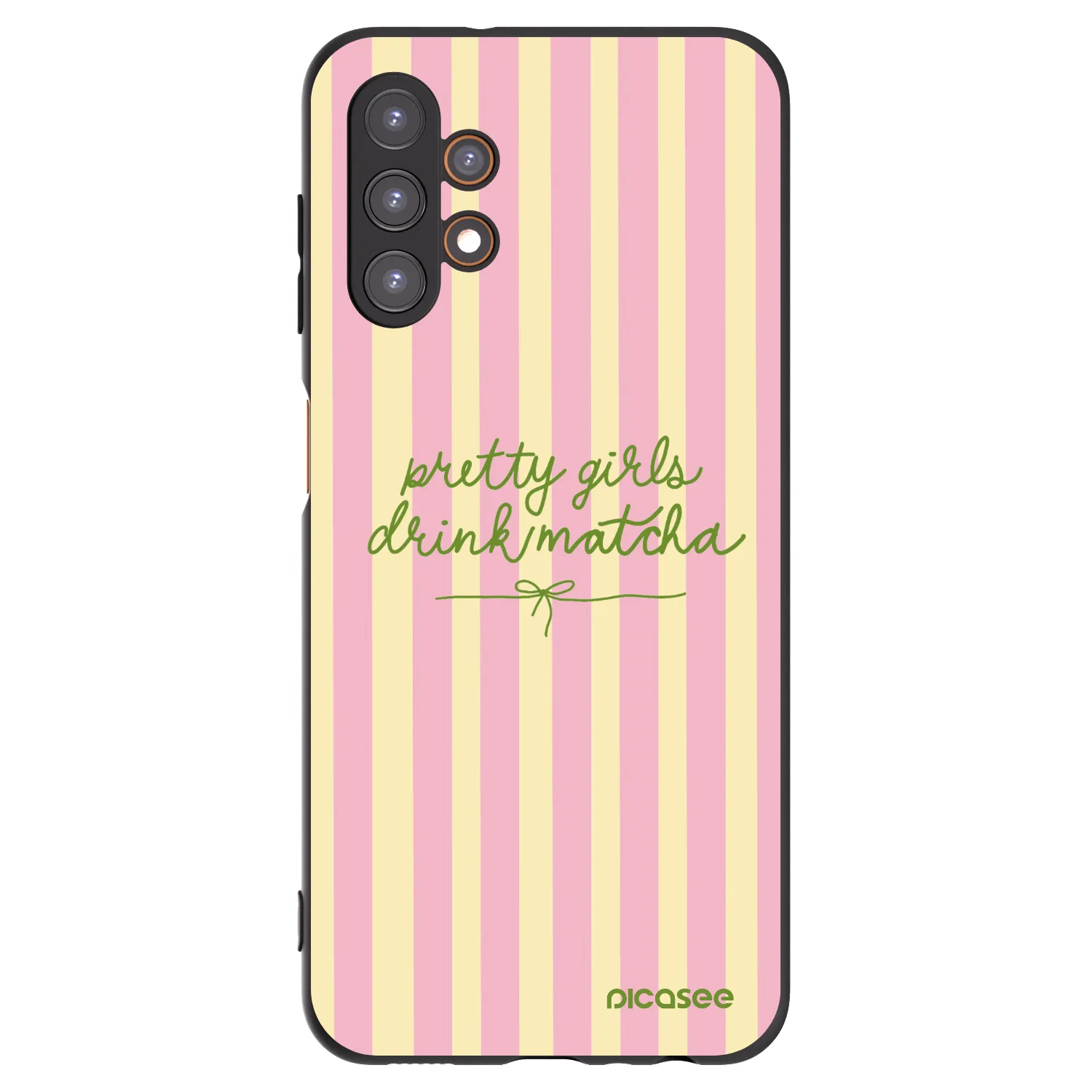 Picasee Samsung Galaxy A13 4G A135 Hülle - Schwarzes Silikon - Pretty matcha