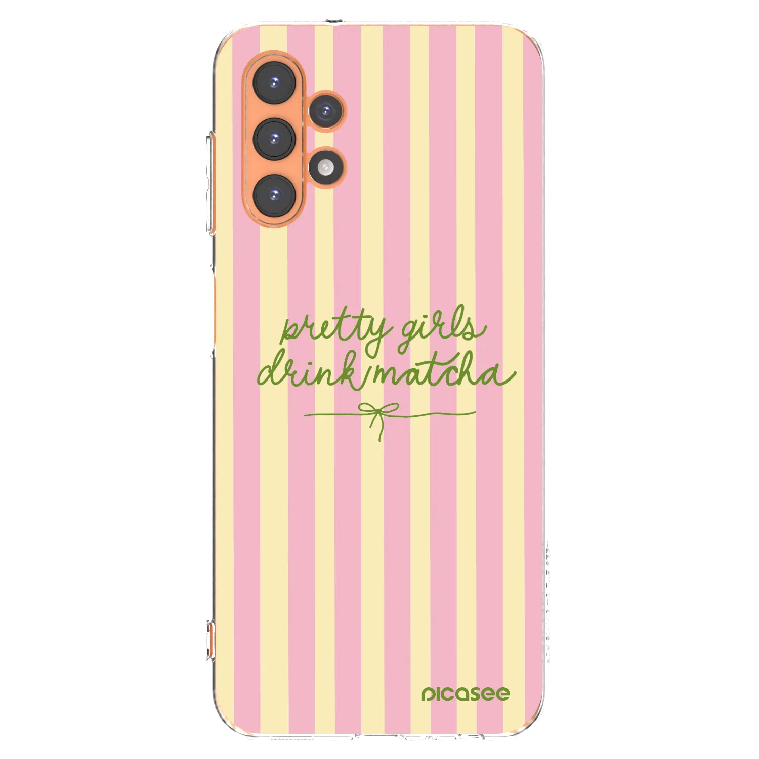 Picasee Samsung Galaxy A13 4G A135 Hülle - Transparentes Silikon - Pretty matcha