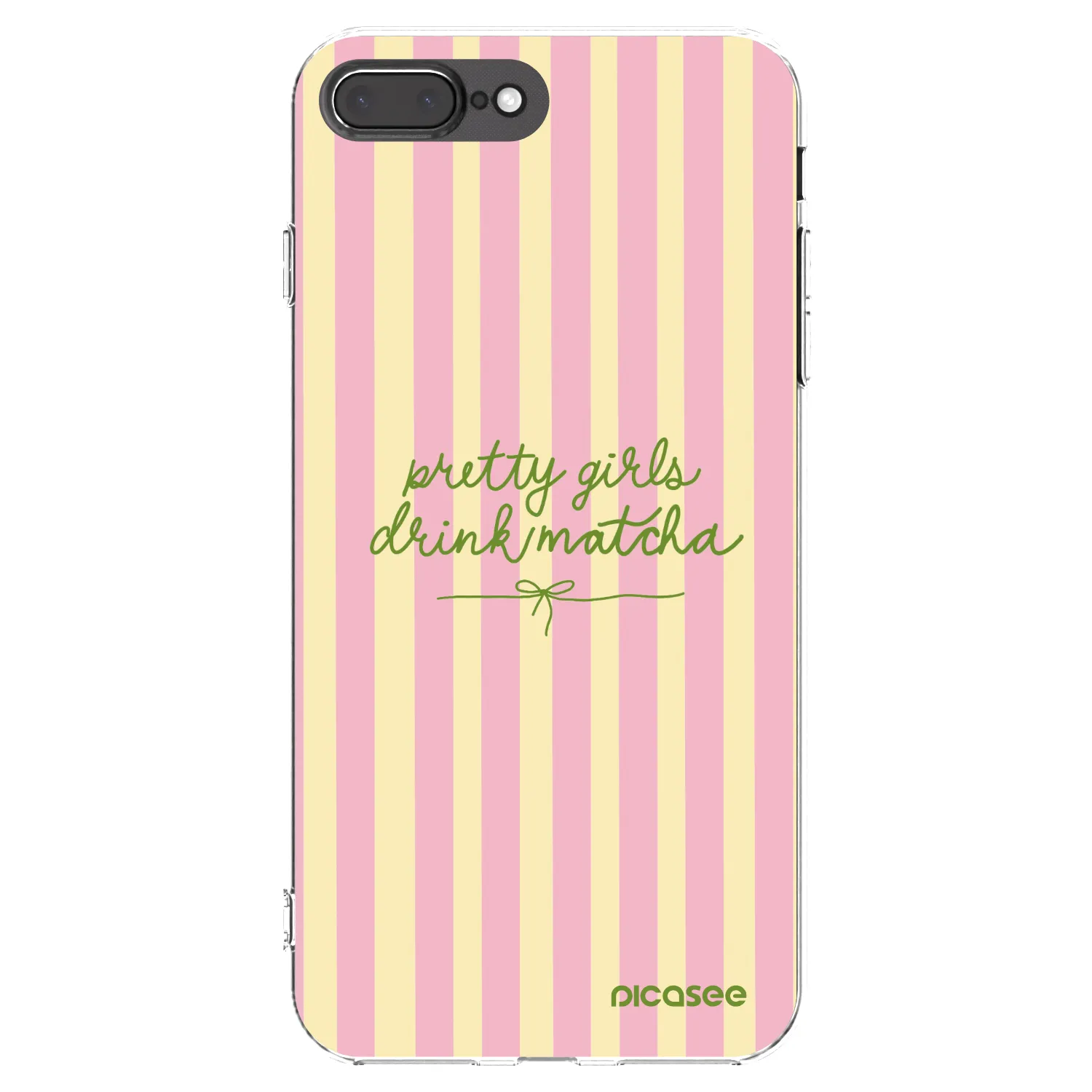 Picasee Apple iPhone 8 Plus Hülle - Transparentes Silikon - Pretty matcha