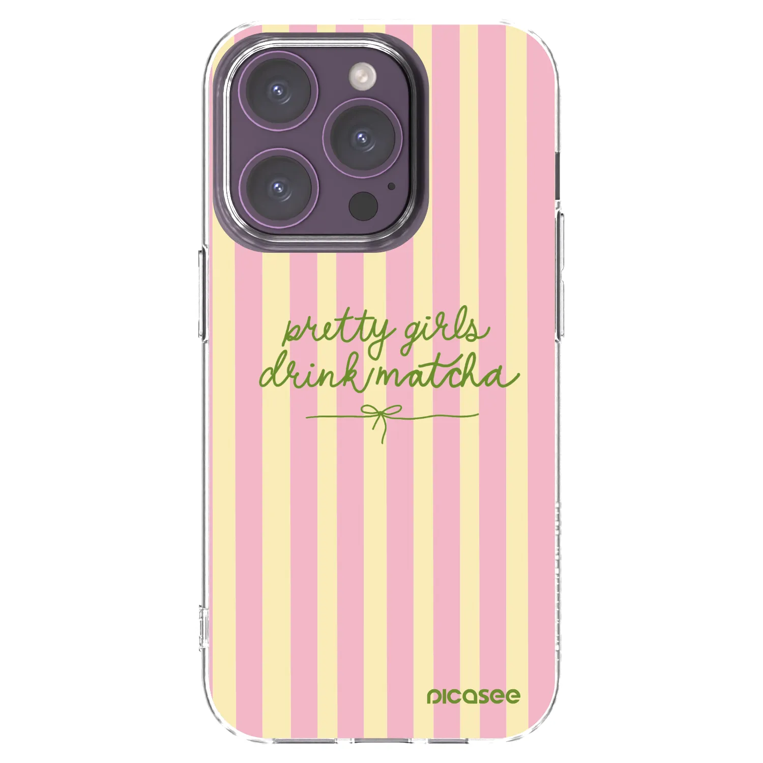Picasee Apple iPhone 14 Pro Hülle - Transparentes Silikon - Pretty matcha