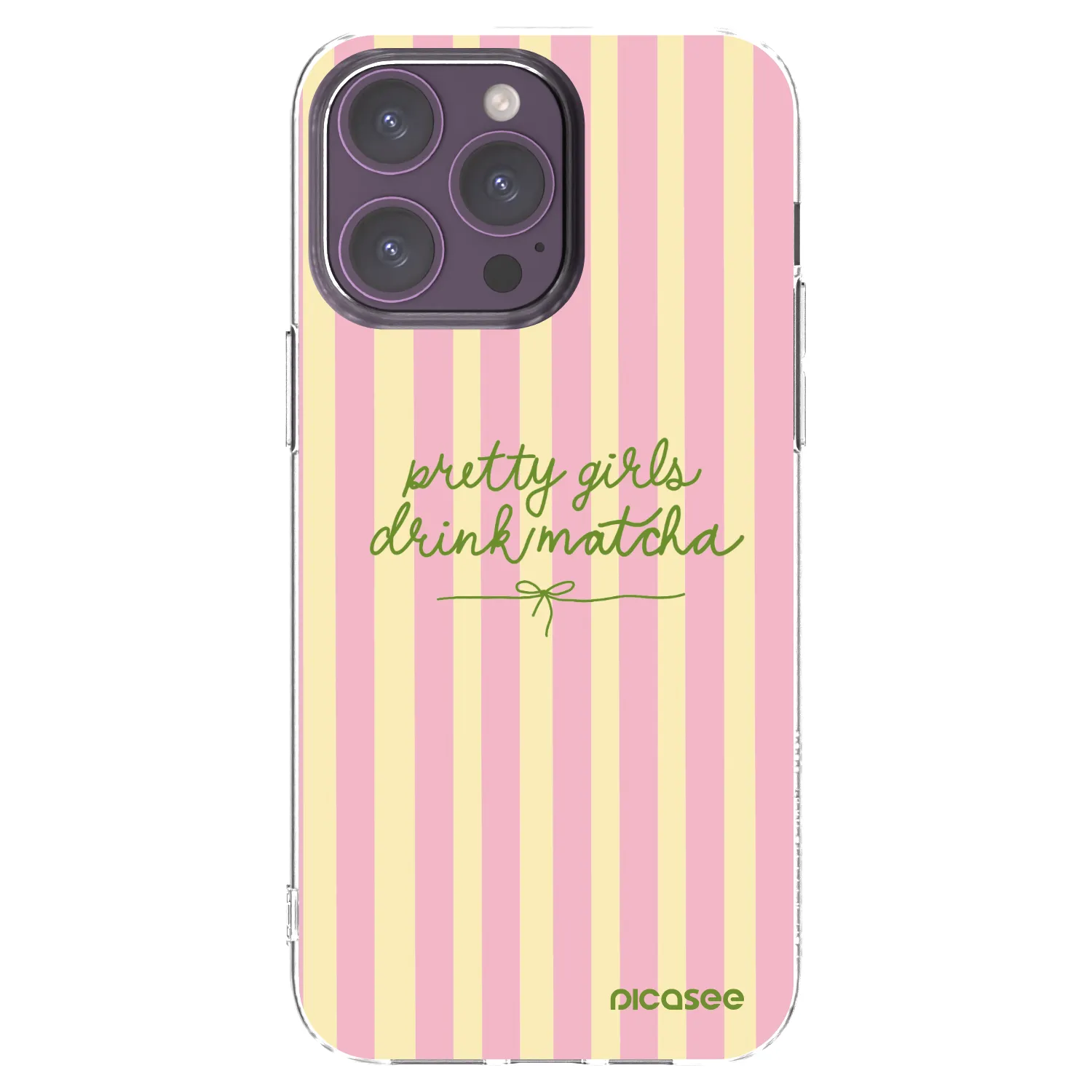 Picasee Apple iPhone 14 Pro Max Hülle - Transparentes Silikon - Pretty matcha