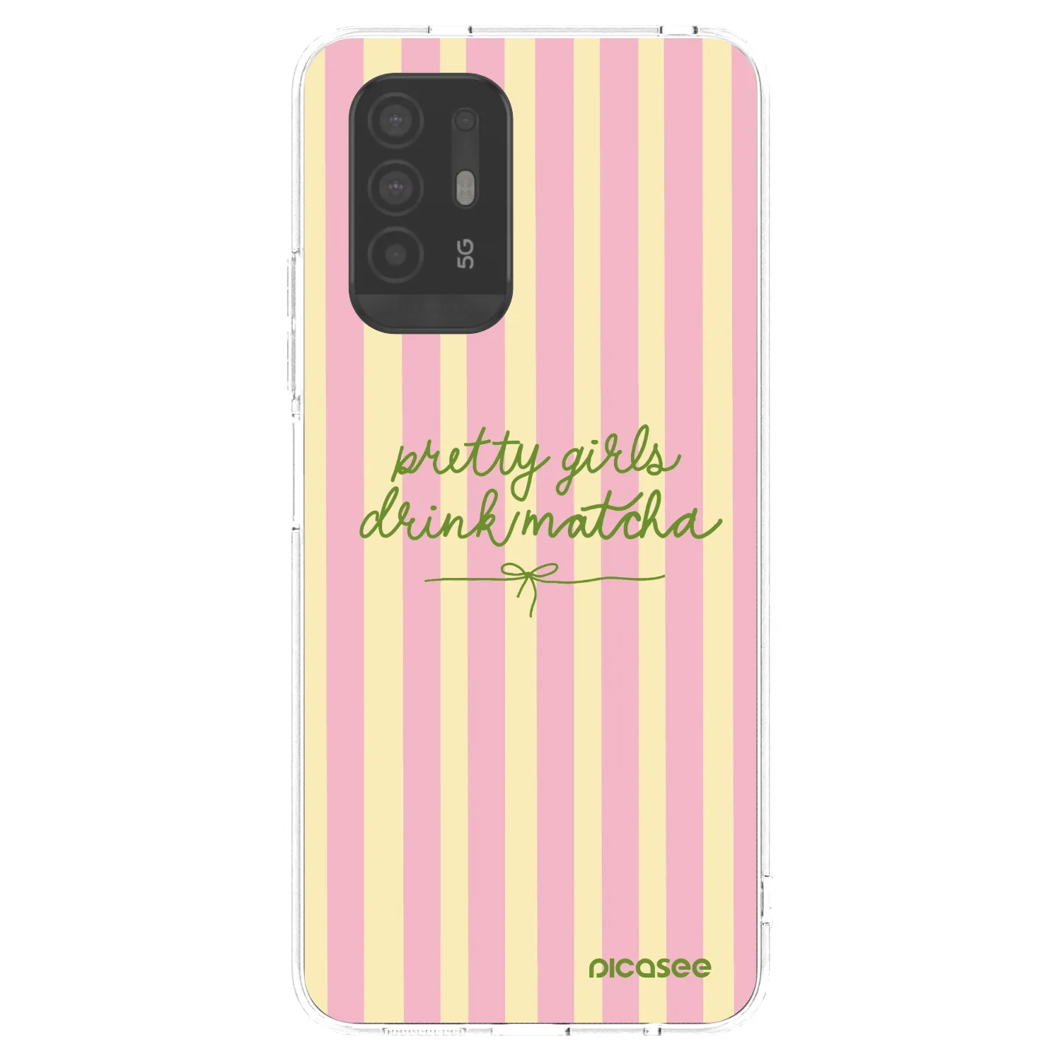 Picasee OPPO A94 5G Hülle - Transparentes Silikon - Pretty matcha