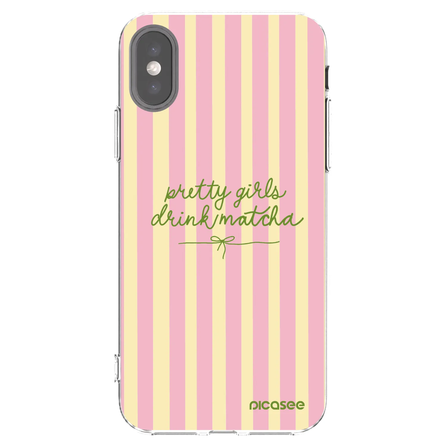 Picasee Apple iPhone X/XS Hülle - Transparentes Silikon - Pretty matcha