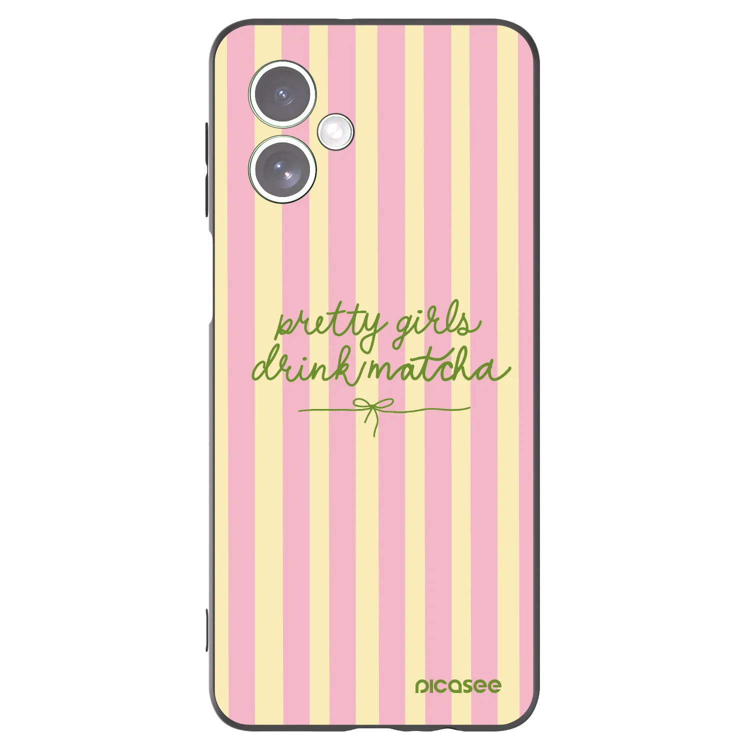 Picasee Motorola Moto G54 5G Hülle - Schwarzes Silikon - Pretty matcha
