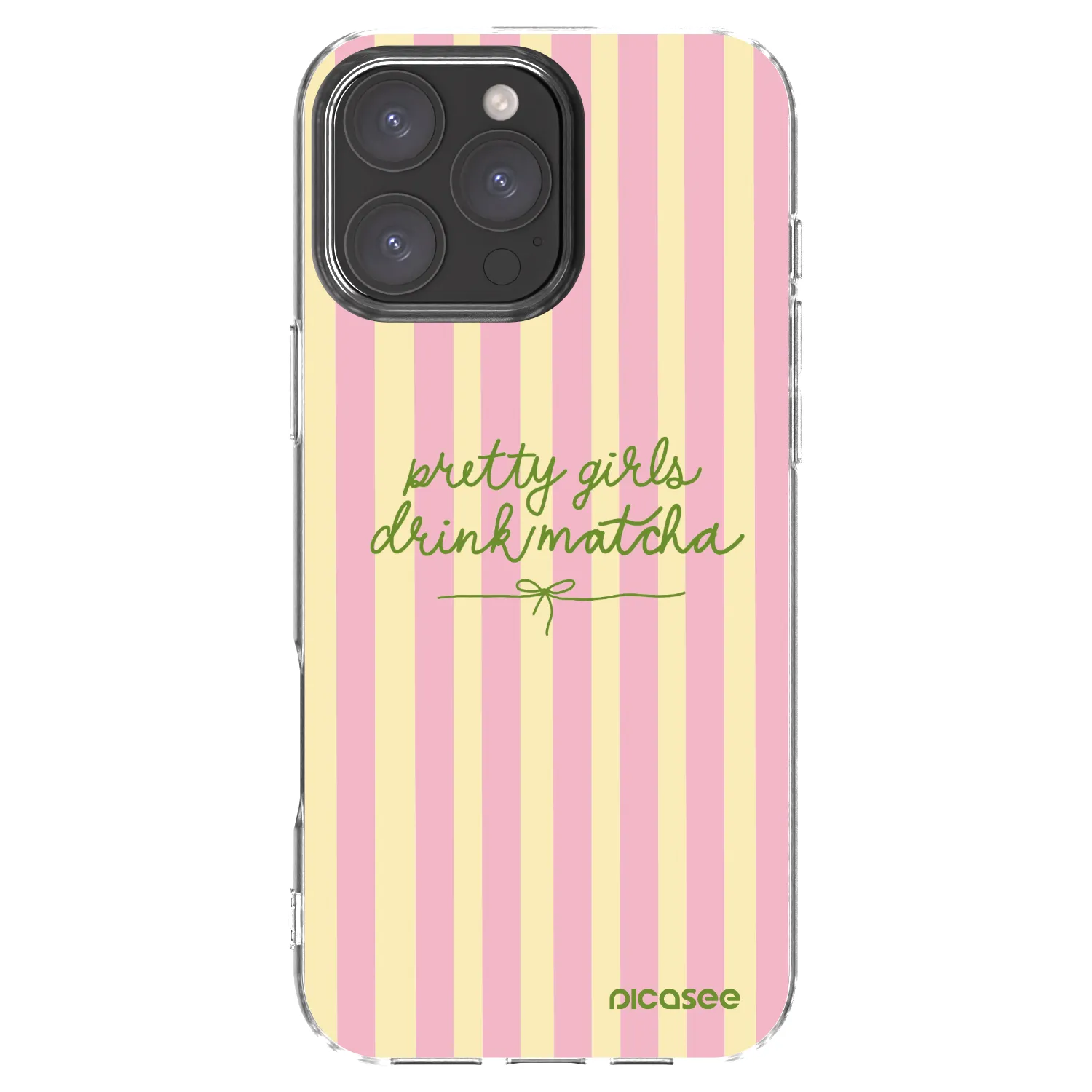 Picasee Apple iPhone 16 Pro Max Hülle - Transparentes Silikon - Pretty matcha