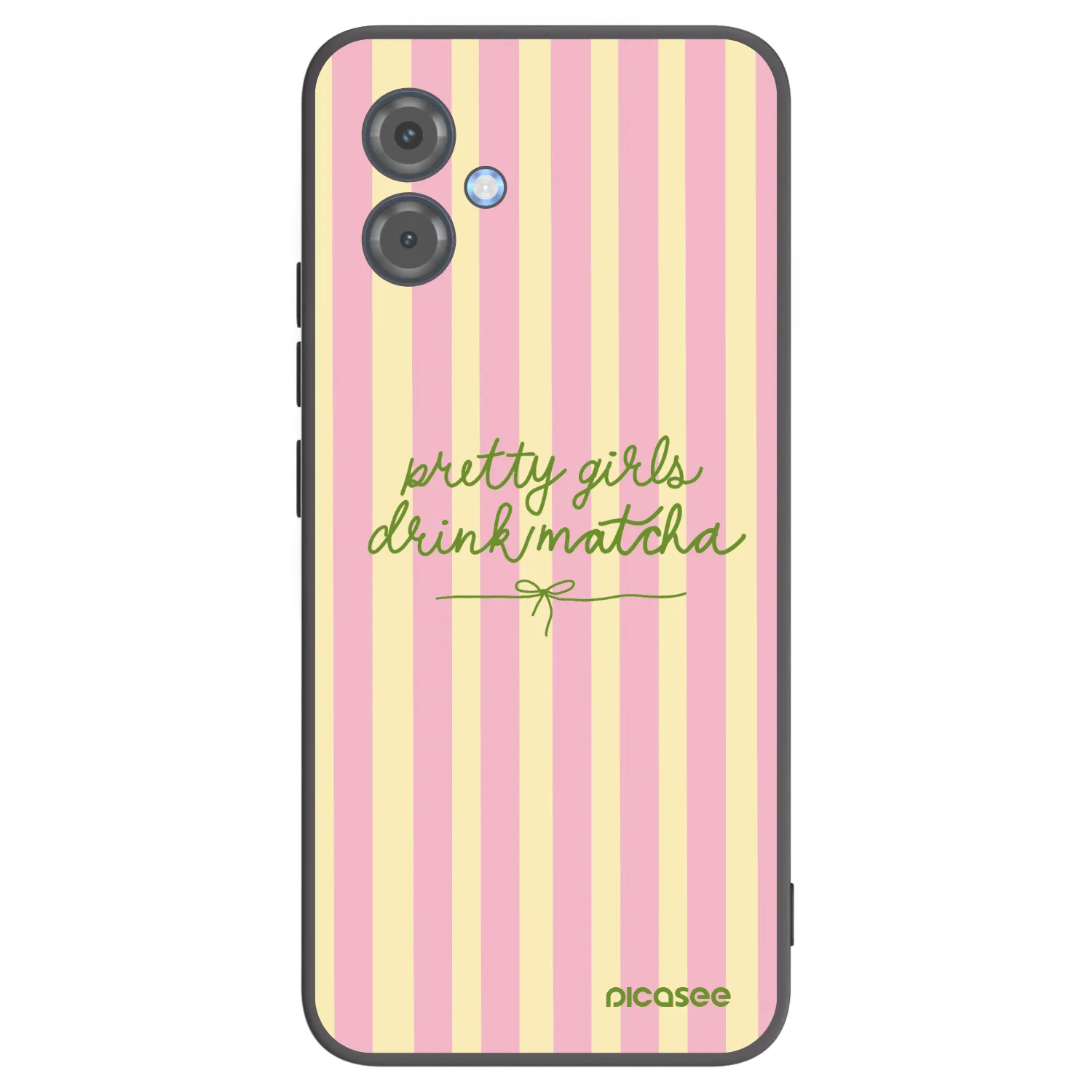 Picasee Motorola Moto G14 Hülle - Schwarzes Silikon - Pretty matcha