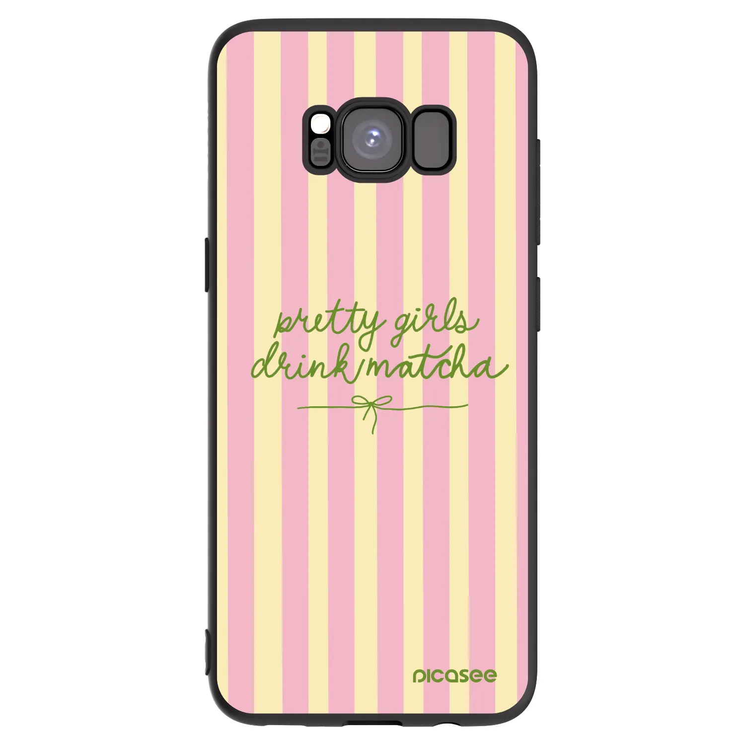 Picasee Samsung Galaxy S8 G950F Hülle - Schwarzes Silikon - Pretty matcha
