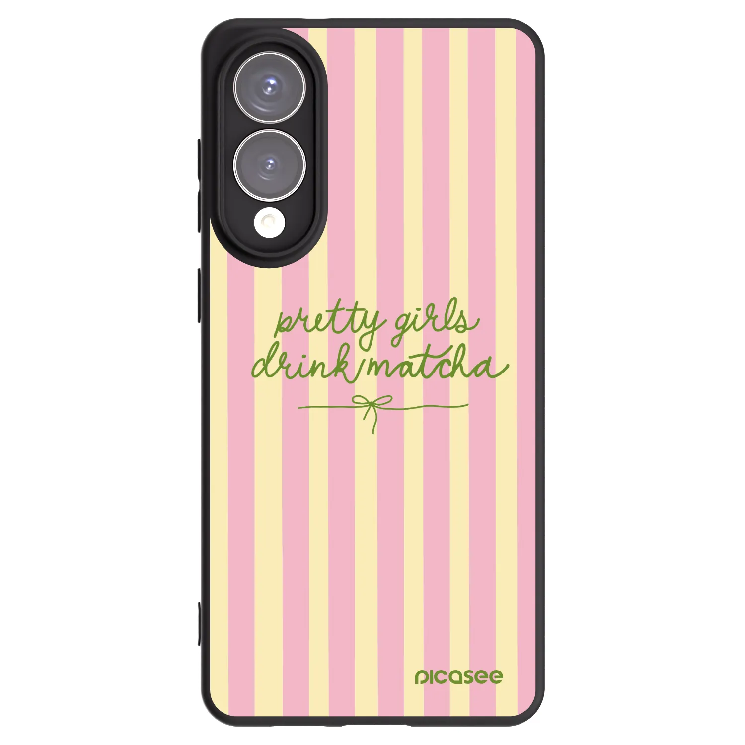 Picasee Samsung Galaxy S25 Edge 5G Hülle - Schwarzes Silikon - Pretty matcha