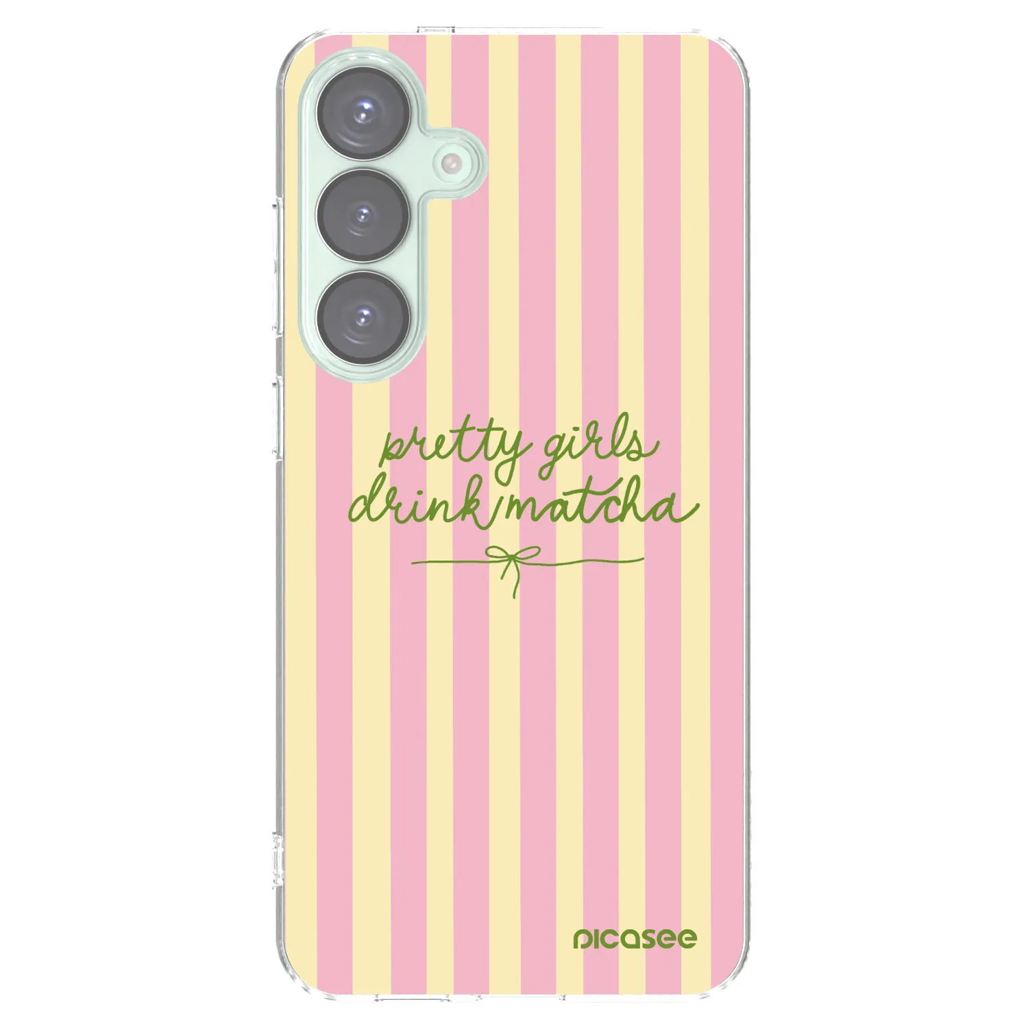 Picasee Samsung Galaxy S25+ 5G Hülle - Transparentes Silikon - Pretty matcha