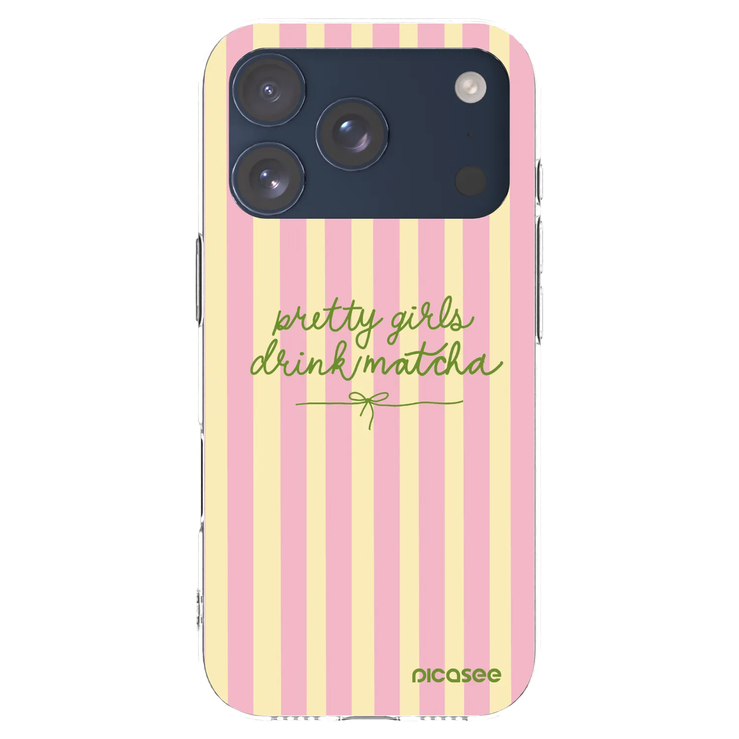 Picasee Apple iPhone 17 Pro Hülle - Transparentes Silikon - Pretty matcha