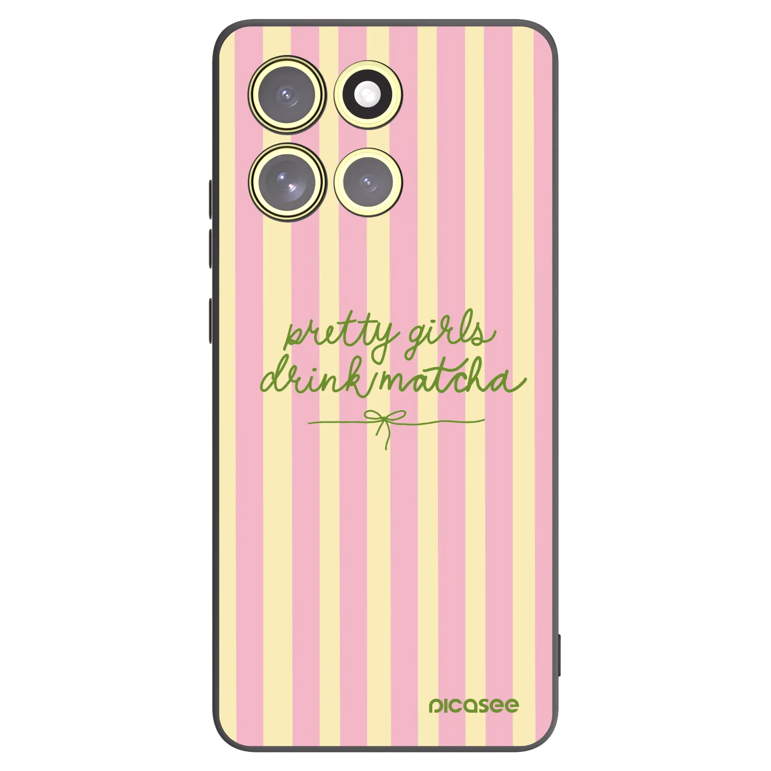 Picasee Motorola Moto G86 5G Hülle - Schwarzes Silikon - Pretty matcha