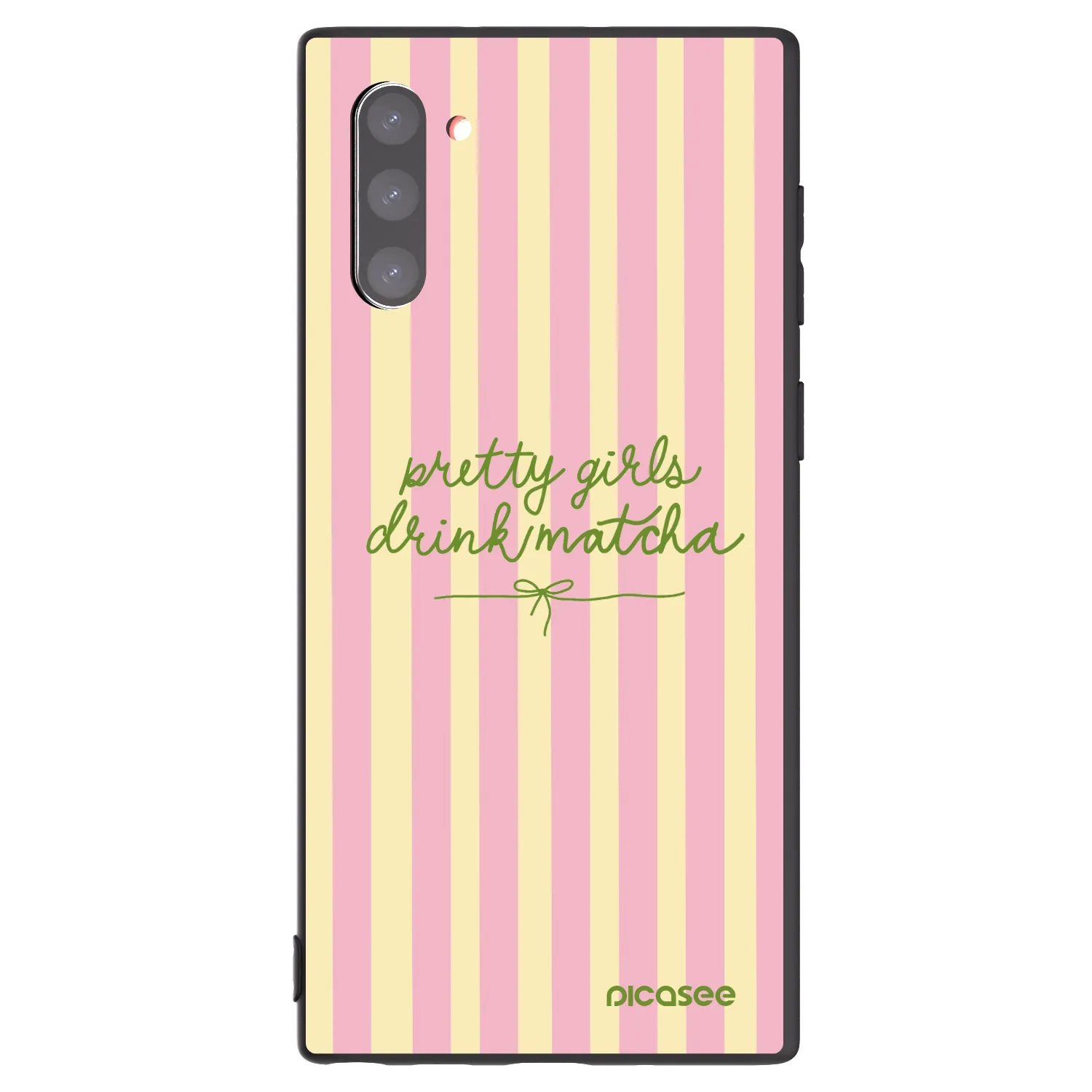Picasee Samsung Galaxy Note 10 N970F Hülle - Schwarzes Silikon - Pretty matcha