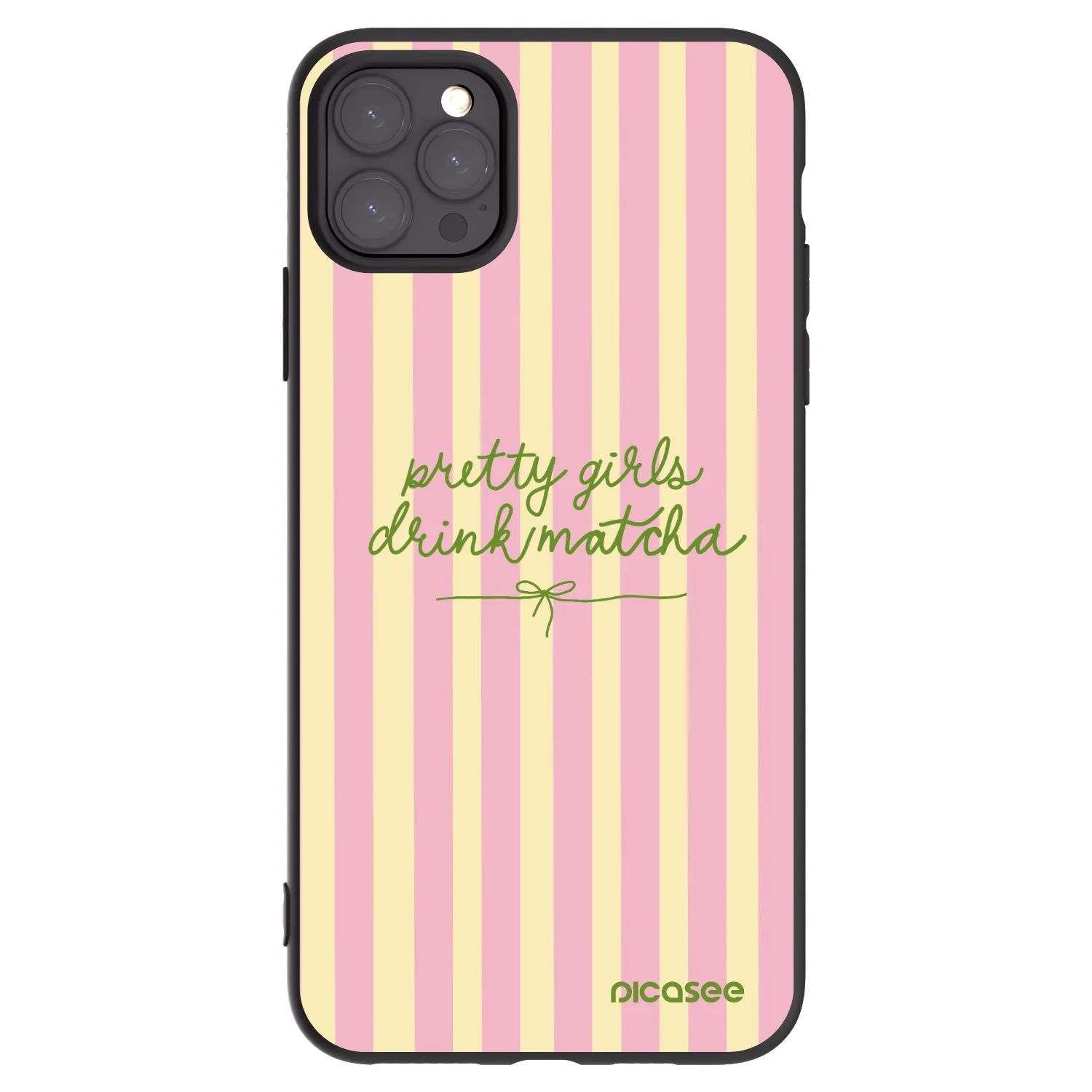 Picasee Apple iPhone 11 Pro Max Hülle - Schwarzes Silikon - Pretty matcha