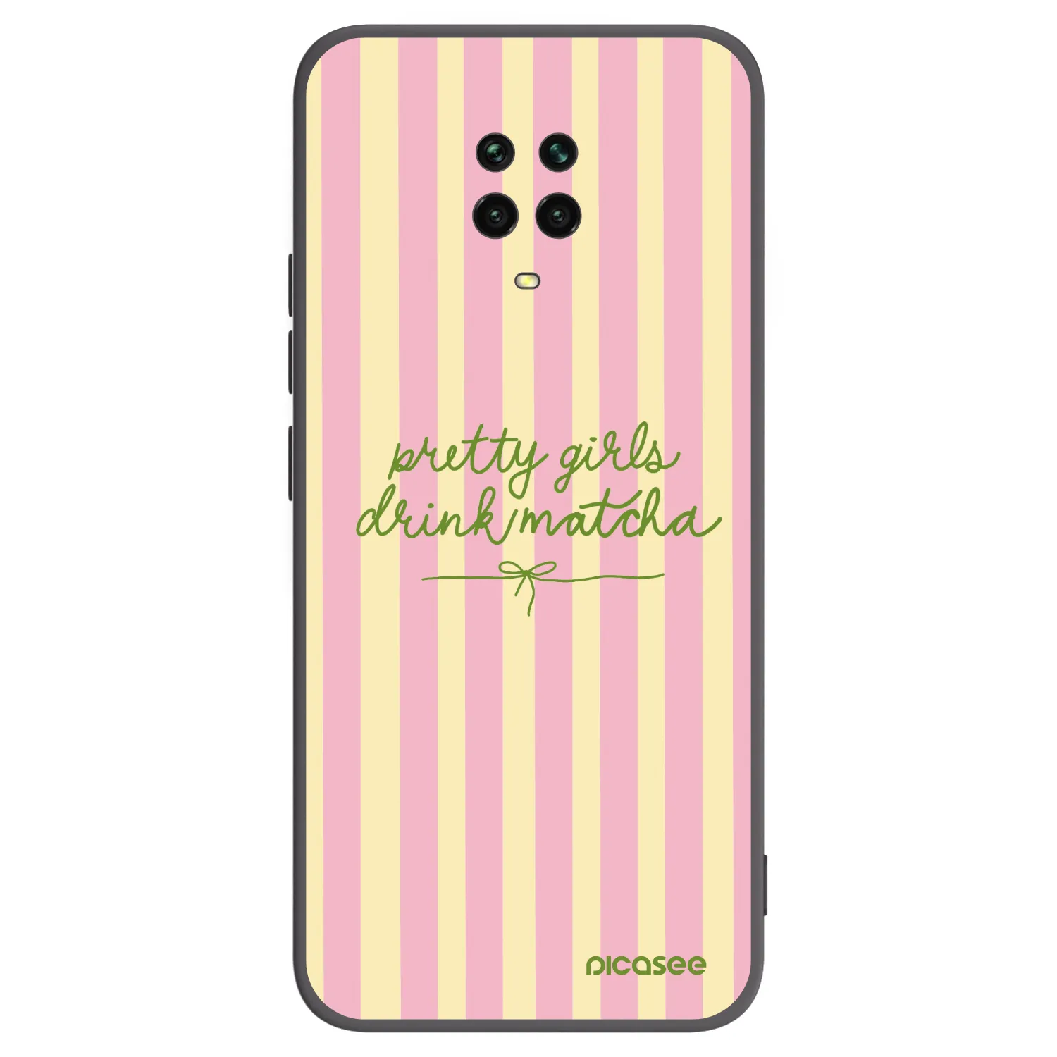 Picasee Xiaomi Redmi Note 9 Pro Hülle - Schwarzes Silikon - Pretty matcha