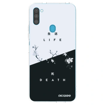 Picasee Samsung Galaxy M11 Hülle - Transparentes Silikon - Lebendig - Tot