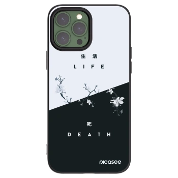Picasee Apple iPhone 13 Pro Max Hülle - Schwarzes Silikon - Lebendig - Tot
