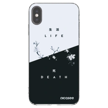 Picasee Apple iPhone XS Max Hülle - Transparentes Silikon - Lebendig - Tot