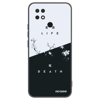 Picasee Xiaomi Redmi 10C Hülle - Schwarzes Silikon - Lebendig - Tot