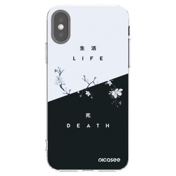 Picasee Apple iPhone X/XS Hülle - Transparentes Silikon - Lebendig - Tot