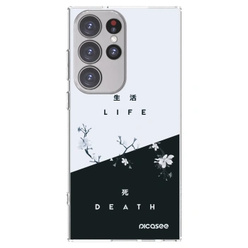Picasee Samsung Galaxy S23 Ultra 5G Hülle - Transparentes Silikon - Lebendig - Tot