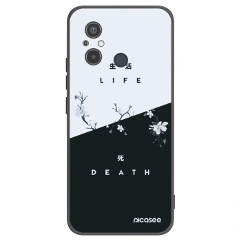 Picasee Xiaomi Redmi 12C Hülle - Schwarzes Silikon - Lebendig - Tot