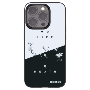 Picasee Apple iPhone 15 Pro Hülle - Schwarzes Silikon - Lebendig - Tot