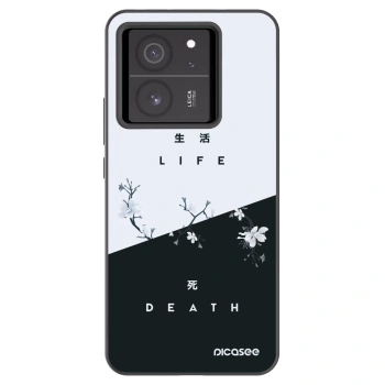 Picasee Xiaomi 13T Hülle - Schwarzes Silikon - Lebendig - Tot