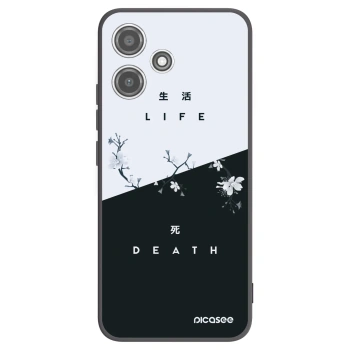Picasee Xiaomi Redmi 12 5G Hülle - Schwarzes Silikon - Lebendig - Tot