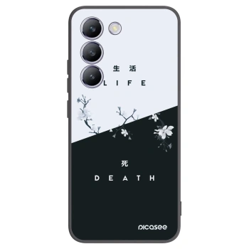 Picasee Vivo V40 SE 5G Hülle - Schwarzes Silikon - Lebendig - Tot