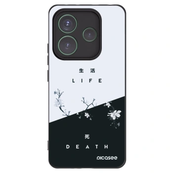 Picasee Xiaomi Redmi Note 14 5G Hülle - Schwarzes Silikon - Lebendig - Tot