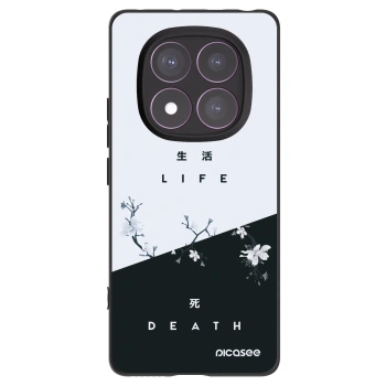 Picasee Xiaomi Redmi Note 14 Pro 4G Hülle - Schwarzes Silikon - Lebendig - Tot