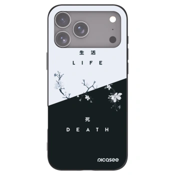 Picasee Apple iPhone 17 Pro Max Hülle - Schwarzes Silikon - Lebendig - Tot