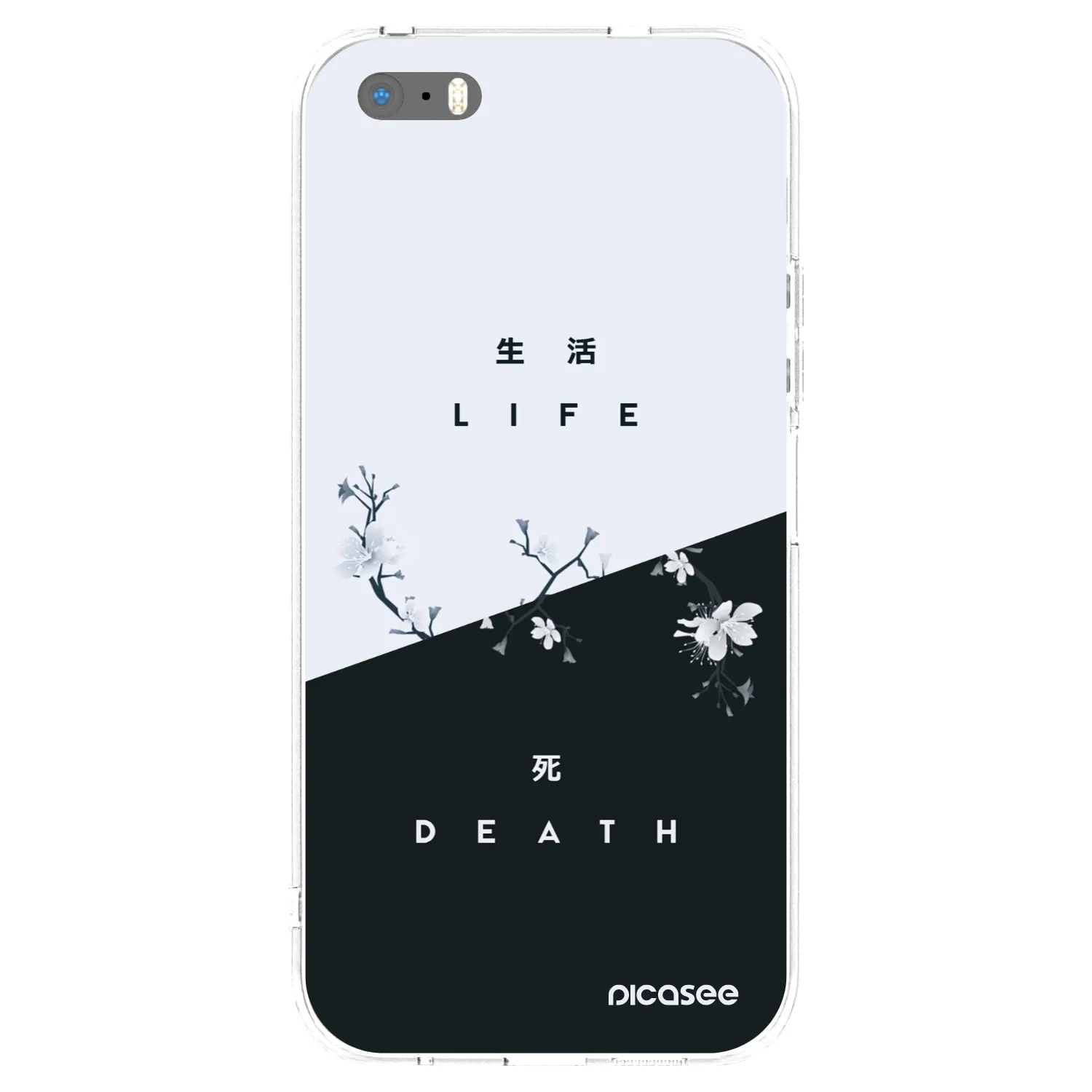 Picasee Apple iPhone 5/5S/SE Hülle - Transparentes Silikon - Lebendig - Tot