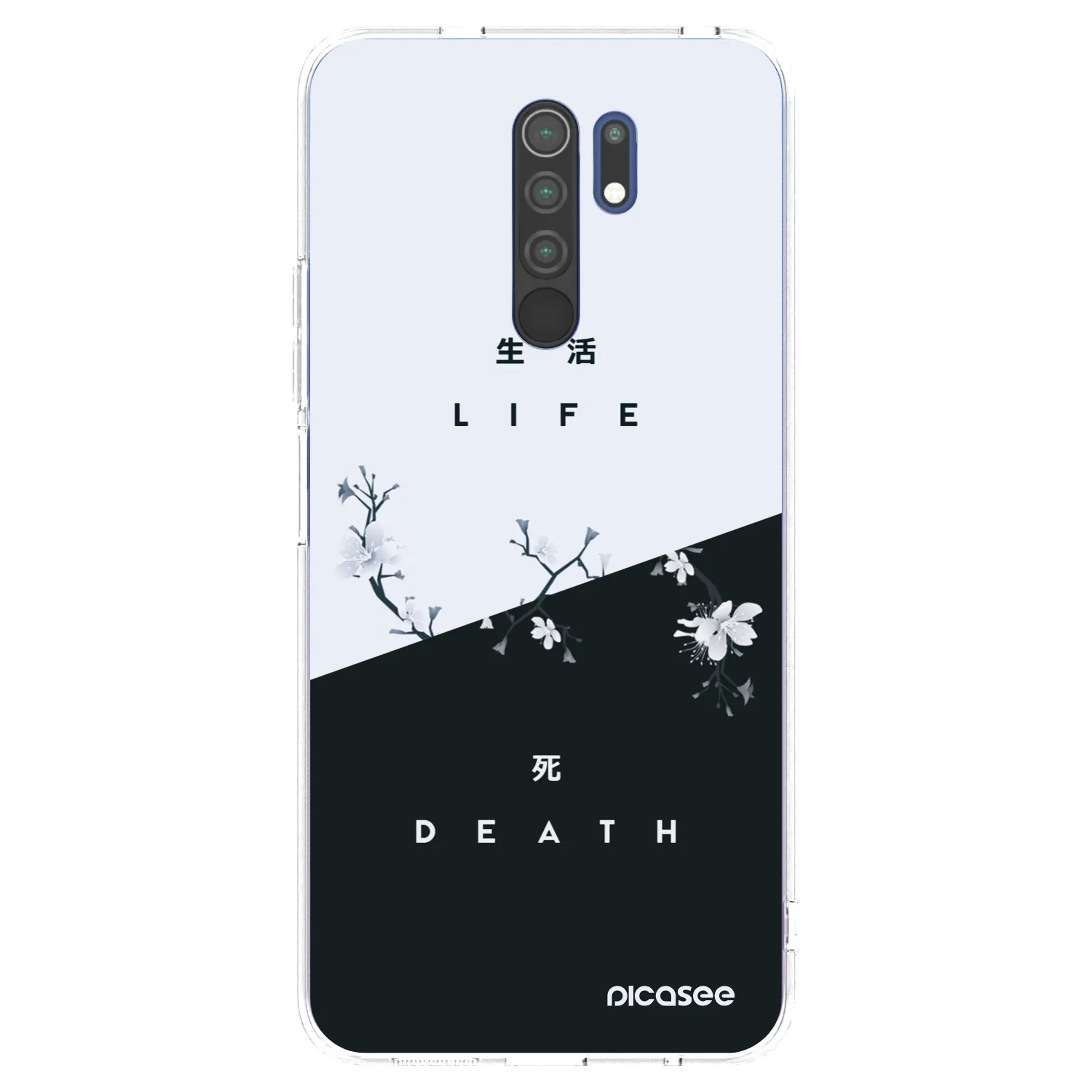 Picasee Xiaomi Redmi 9 Hülle - Transparentes Silikon - Lebendig - Tot