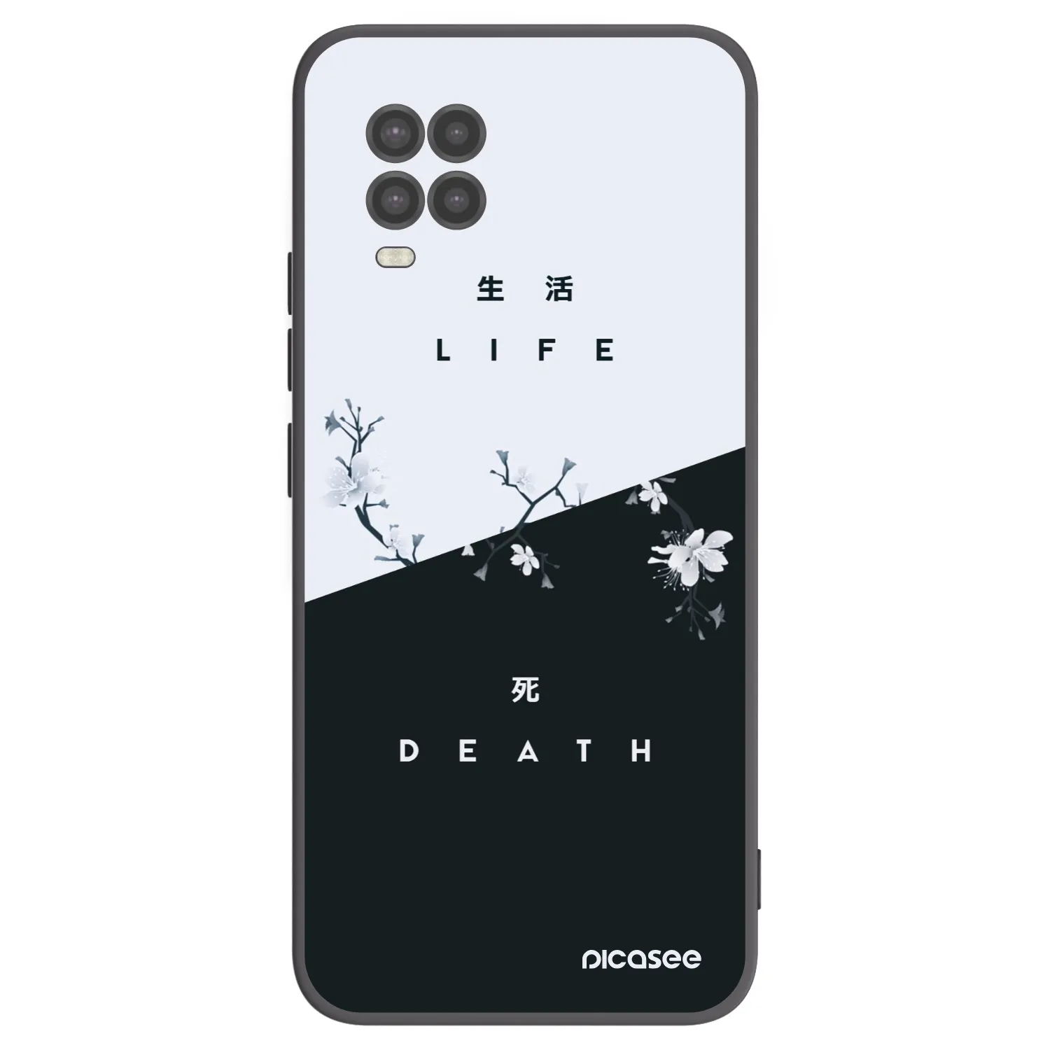 Picasee Xiaomi Mi 10 Lite Hülle - Schwarzes Silikon - Lebendig - Tot
