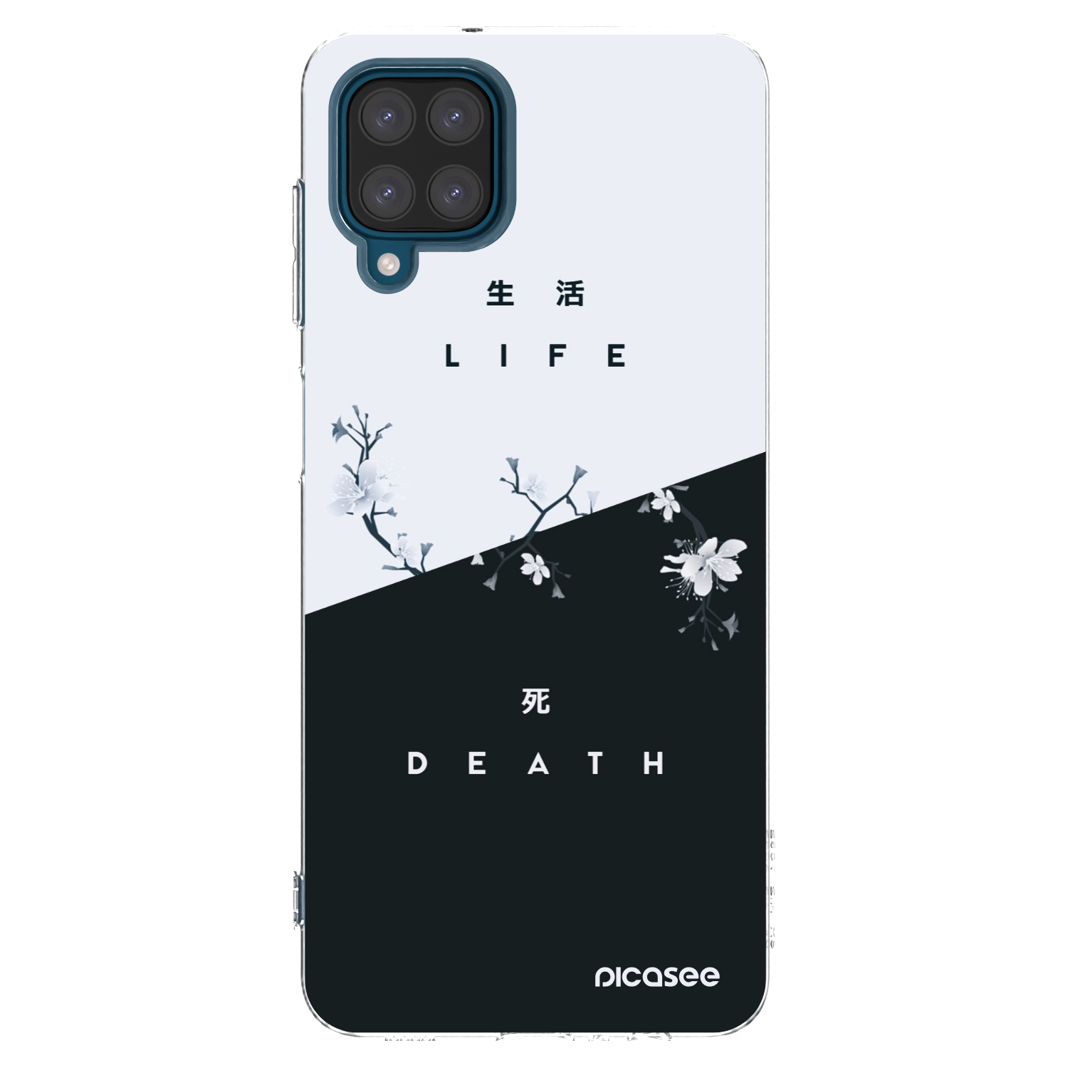 Picasee Samsung Galaxy A12 A125F Hülle - Transparentes Silikon - Lebendig - Tot