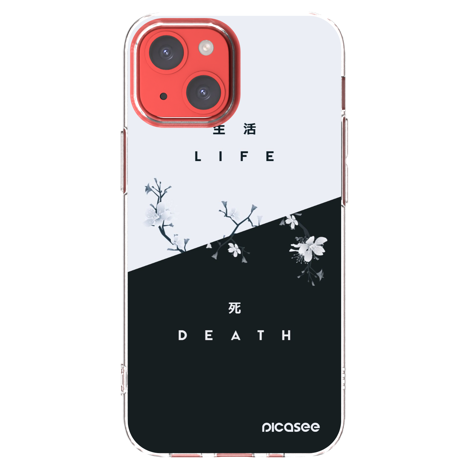Picasee Apple iPhone 13 mini Hülle - Transparentes Silikon - Lebendig - Tot
